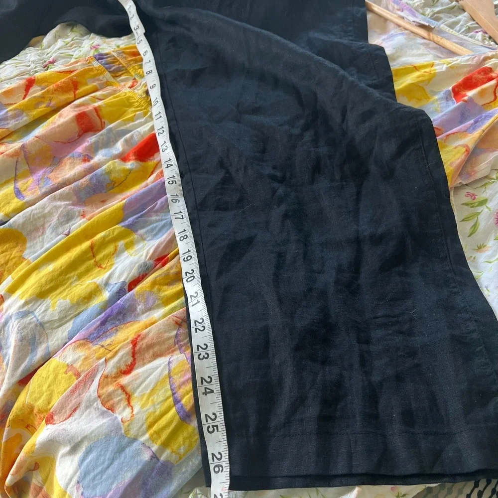 Banana Republic pants relaxed straight fit 100% Linen size medium beach summer
